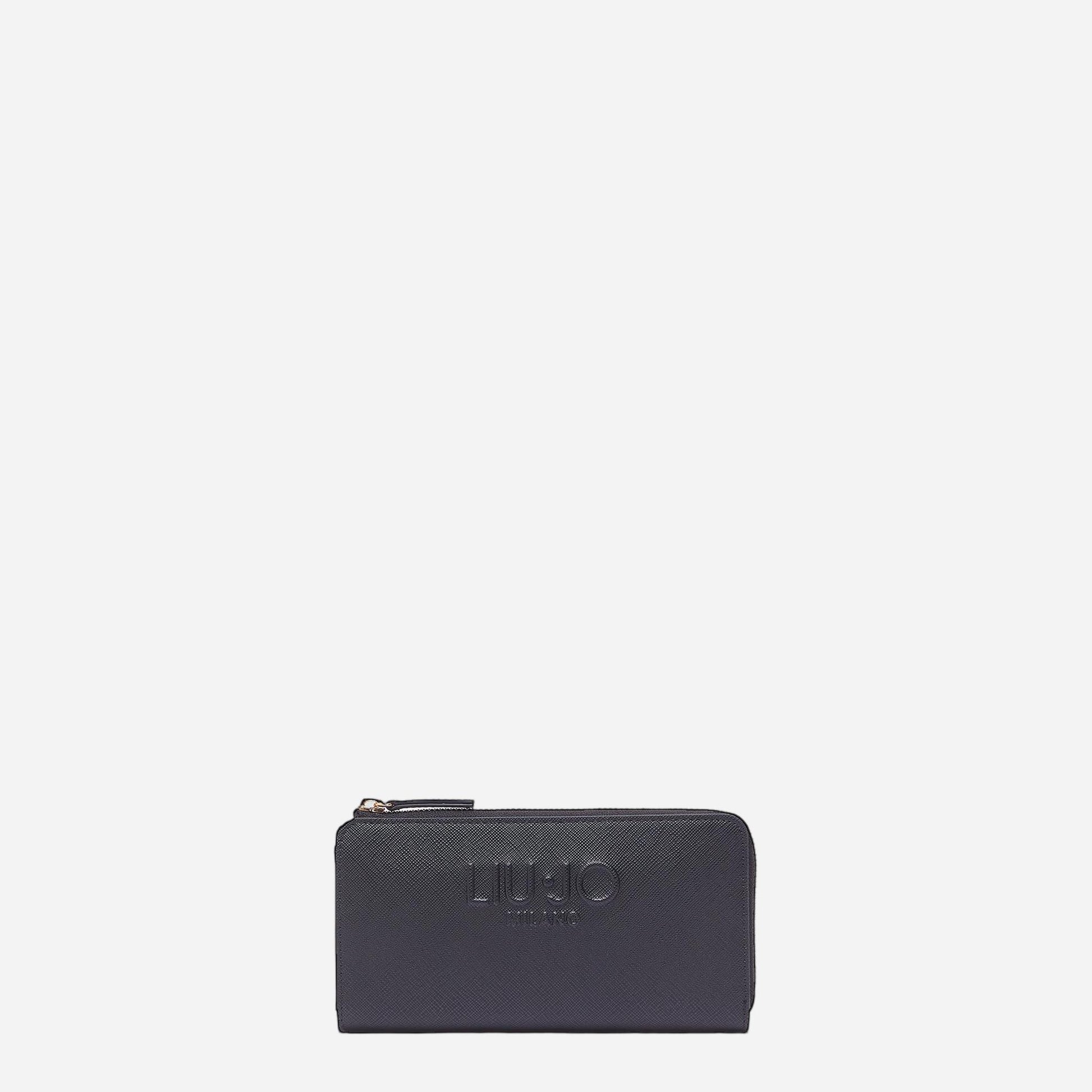 LIU JO Portafoglio grande con zip BLACK 
