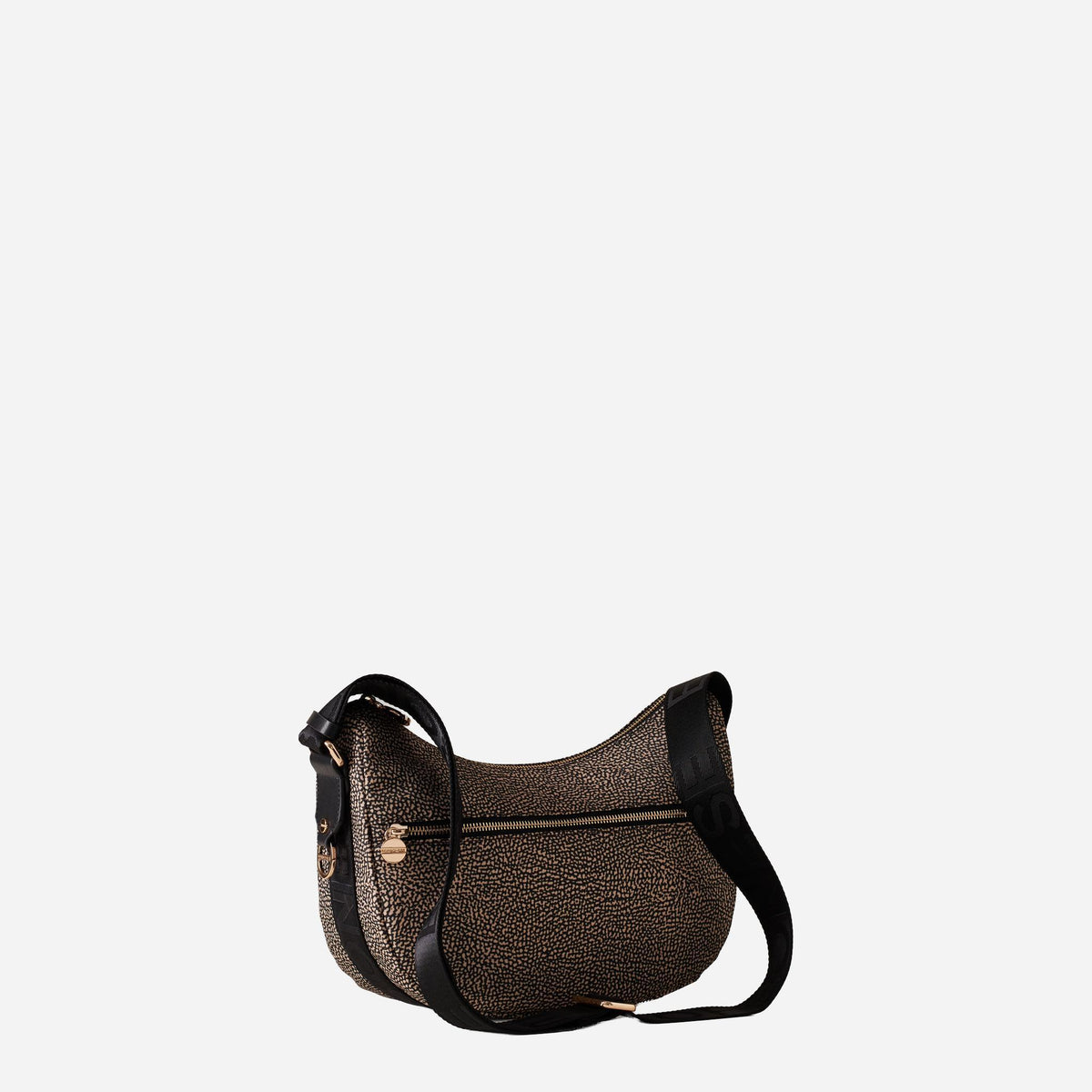 borbonese ECO LINE LUNA BAG SMALL OP NATURALE/NERO 