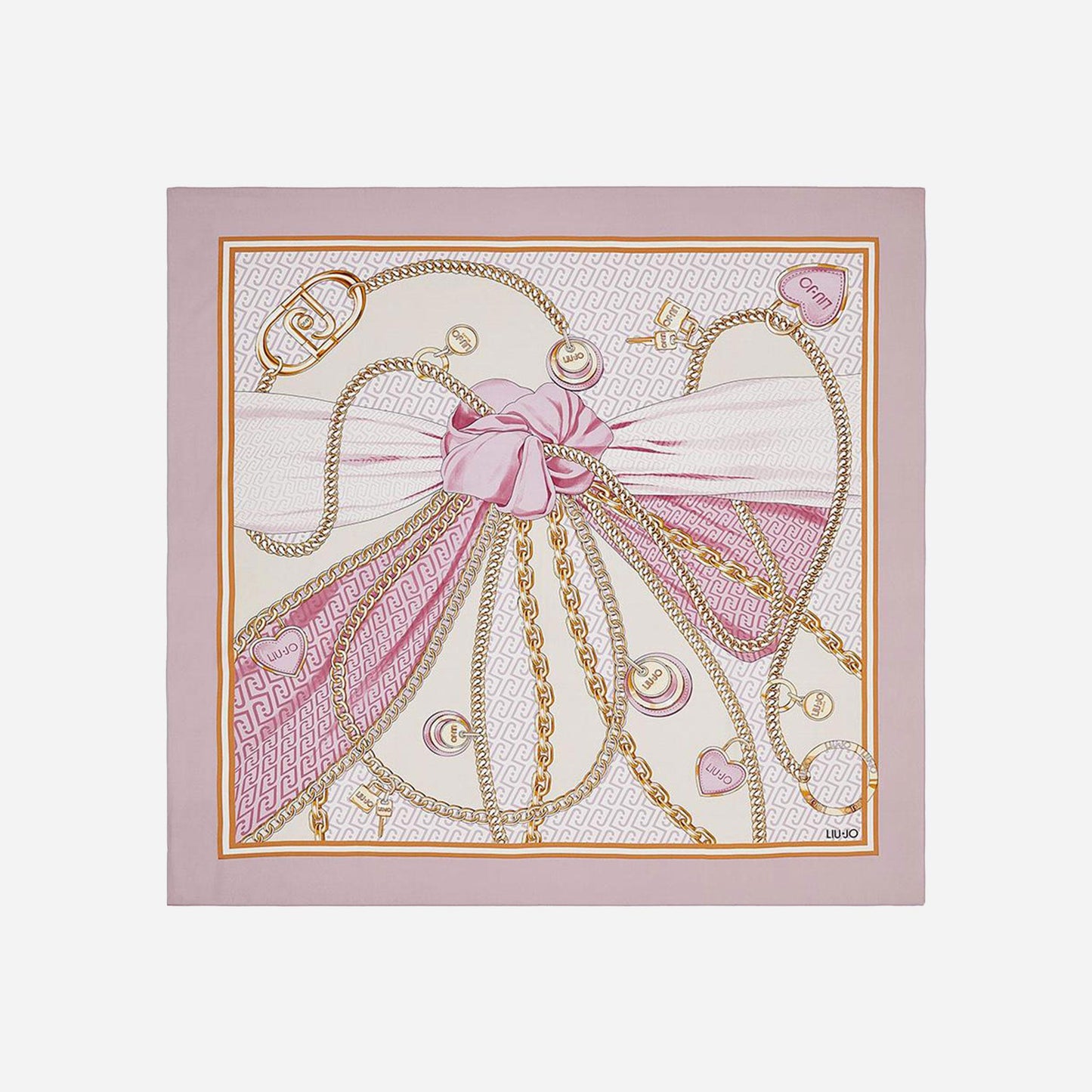 LIU JO Foulard grande con fiocco Soft peony 