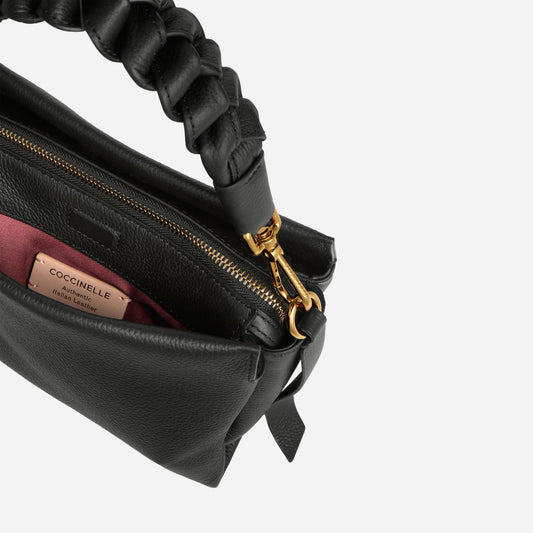 coccinelle Boheme Small NOIR/COGNAC 