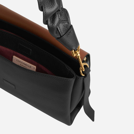 coccinelle Boheme Small NOIR/COGNAC 