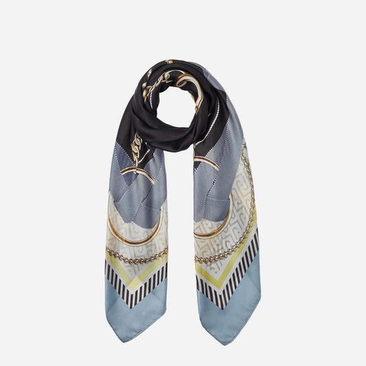 LIU JO Foulard con nastri Dusty blue 