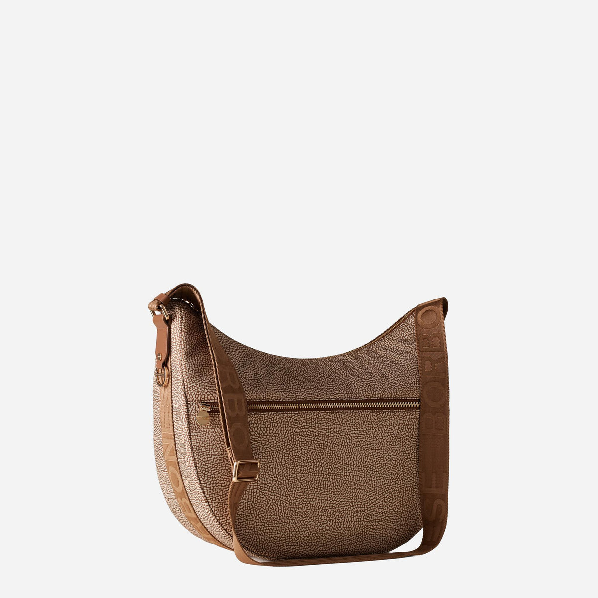 borbonese ECO LINE LUNA BAG MEDIUM Beige/marrone 