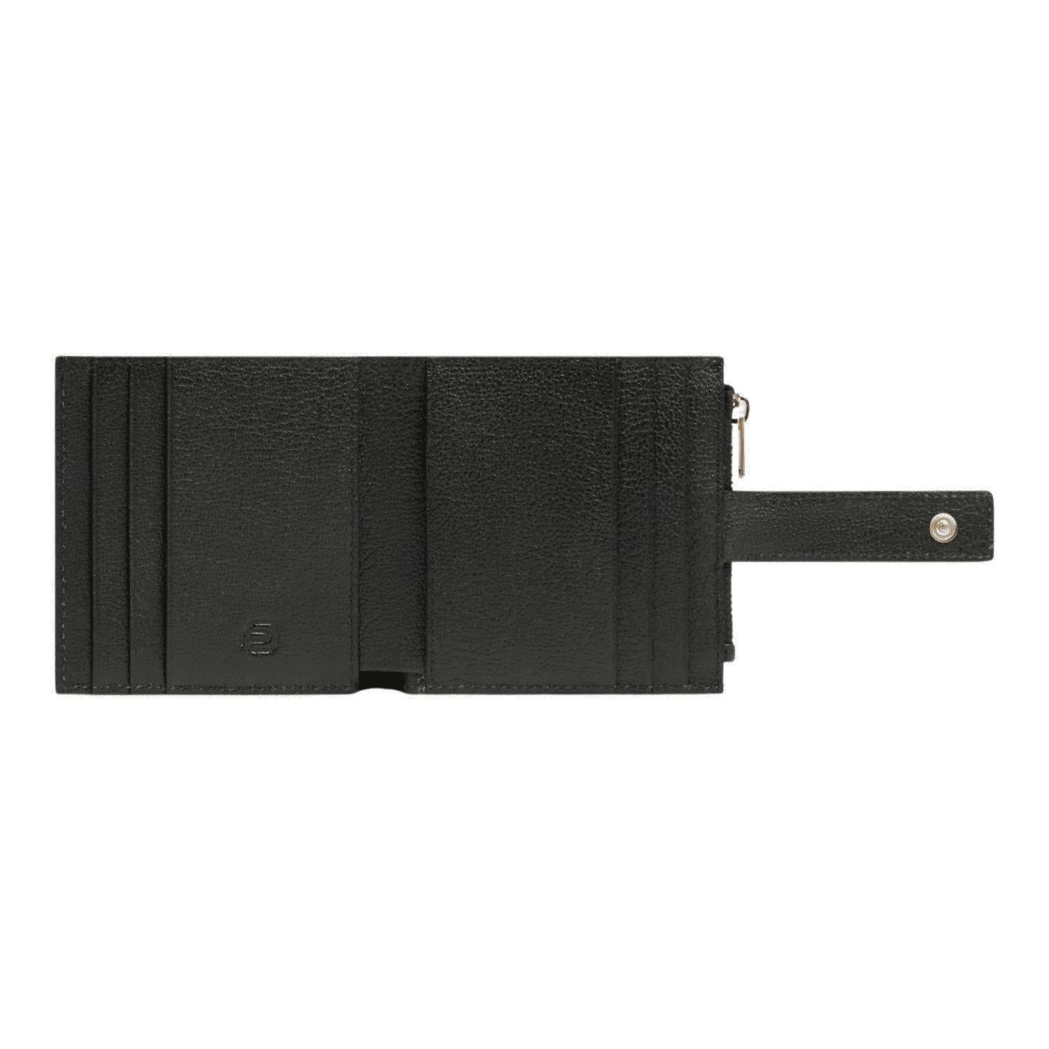 PIQUADRO Portacarte di credito donna in pelle Nero 