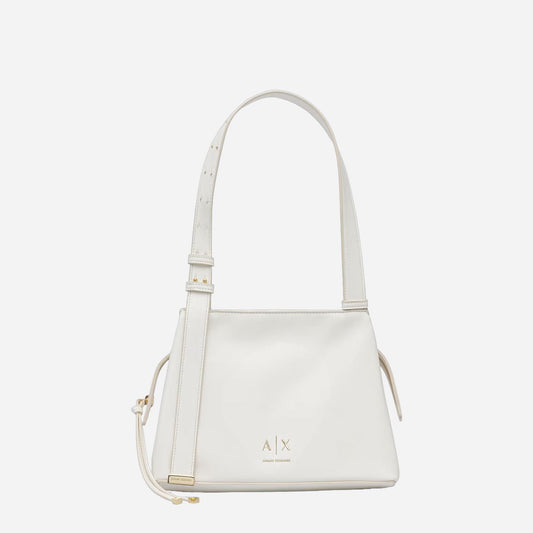 ARMANI EXCHANGE Borsa a tracolla in tessuto tecnico Off White 