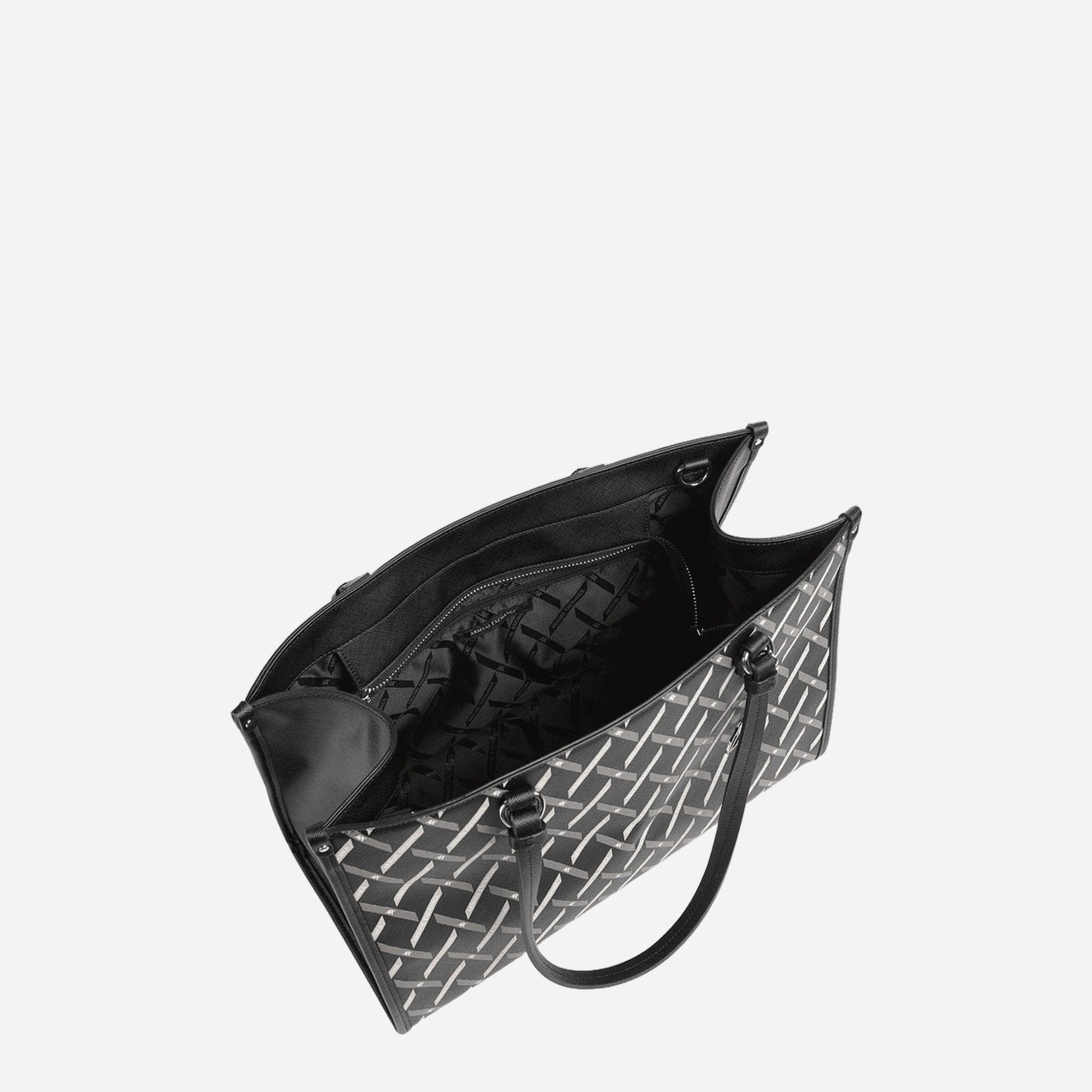 ARMANI EXCHANGE Borsa a mano media a spalla BLACK / BLACK 