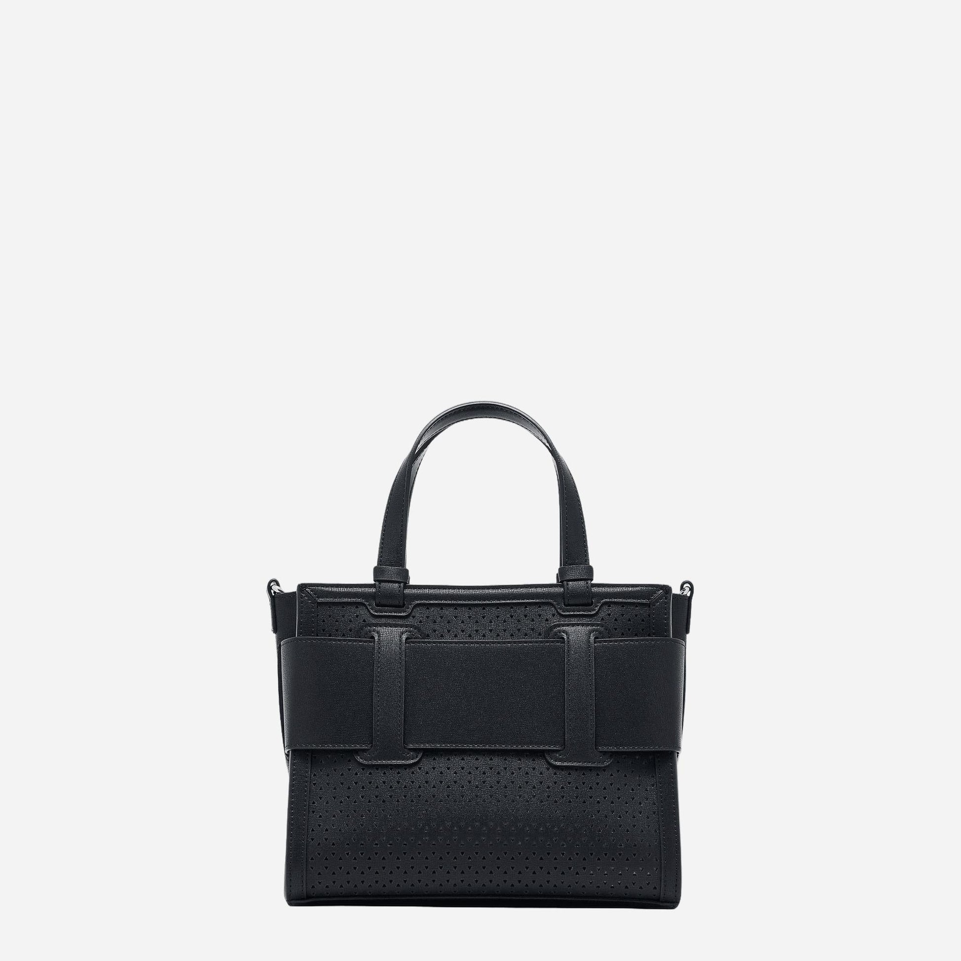 ARMANI EXCHANGE Borsa a mano piccola a spalla laserata BLACK 