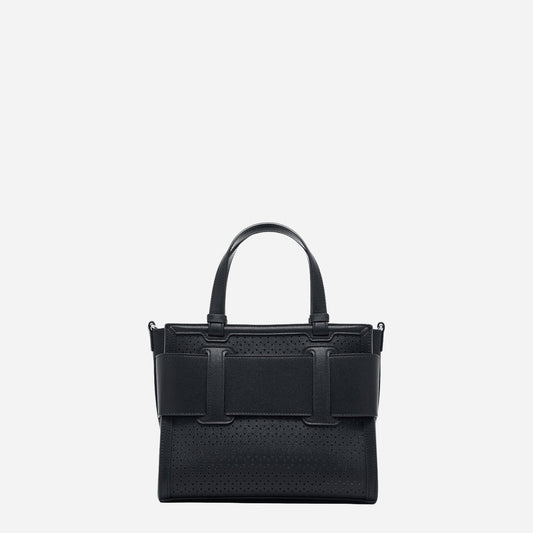 ARMANI EXCHANGE Borsa a mano piccola a spalla laserata BLACK 