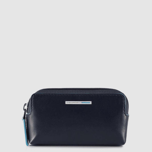 PIQUADRO Astuccio portachiavi in pelle a due anelle BLU2 