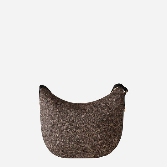 borbonese ECO LINE LUNA BAG MEDIUM OP NATURALE/NERO 