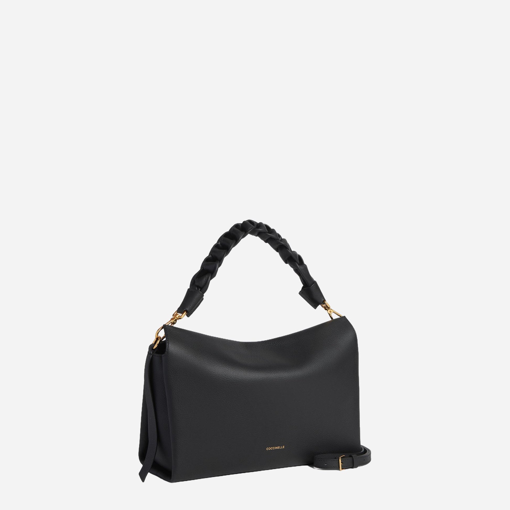 coccinelle Boheme Medium NOIR/COGNAC 