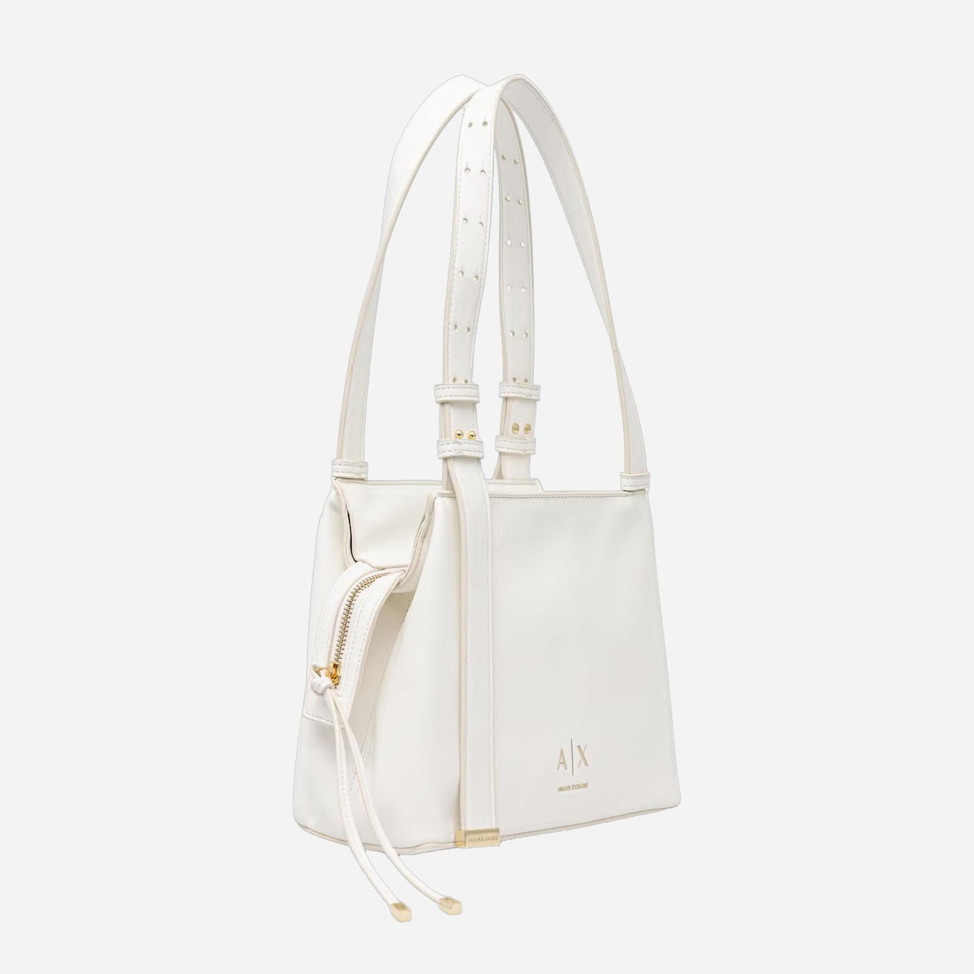 ARMANI EXCHANGE Borsa a tracolla in tessuto tecnico Off White 