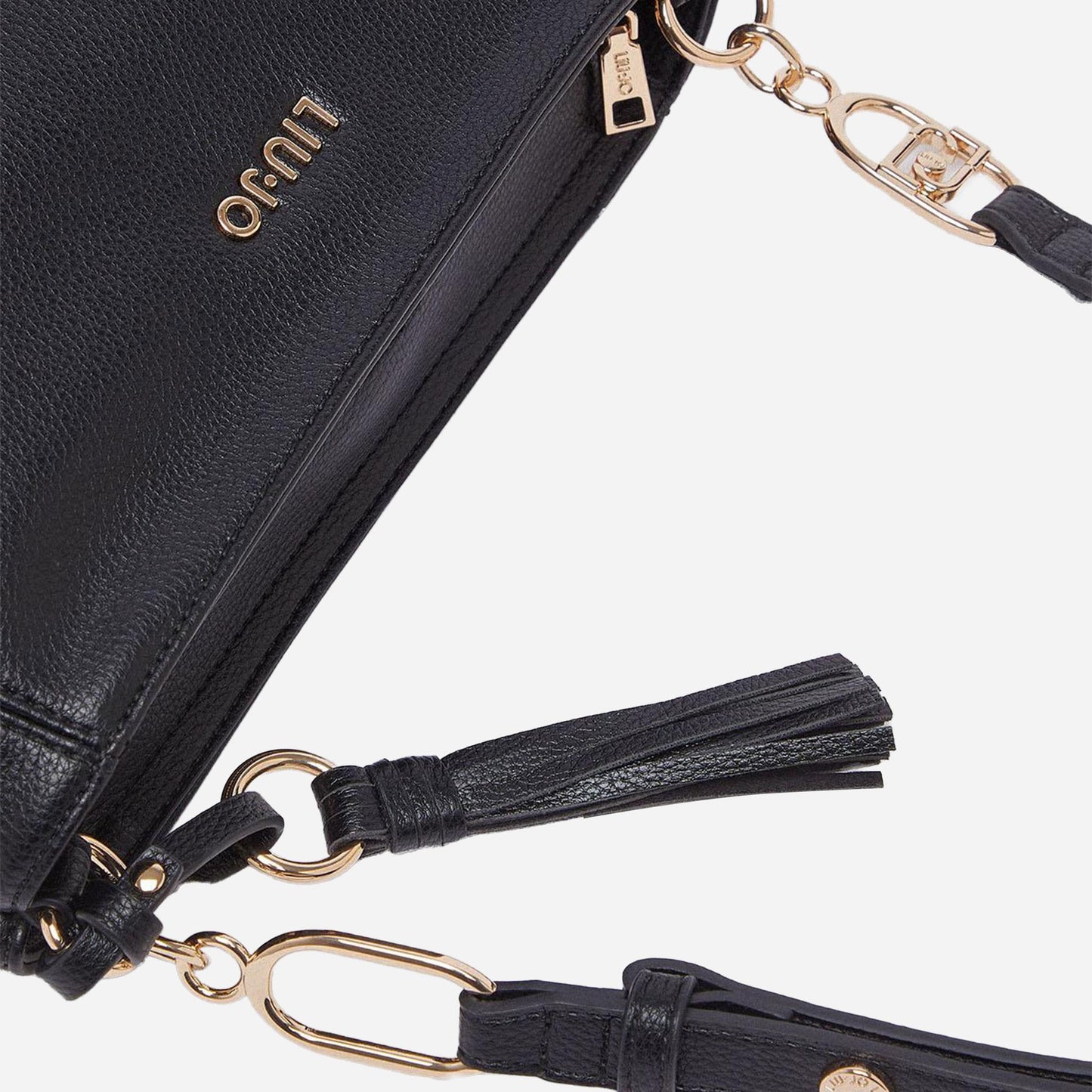 LIU JO Borsa media con charm BLACK 