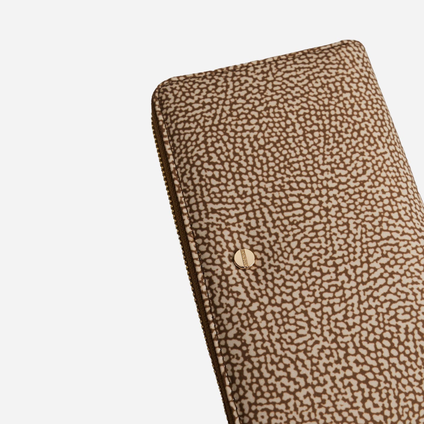 borbonese PORTAFOGLIO LARGE ZIP AROUND Beige/marrone 