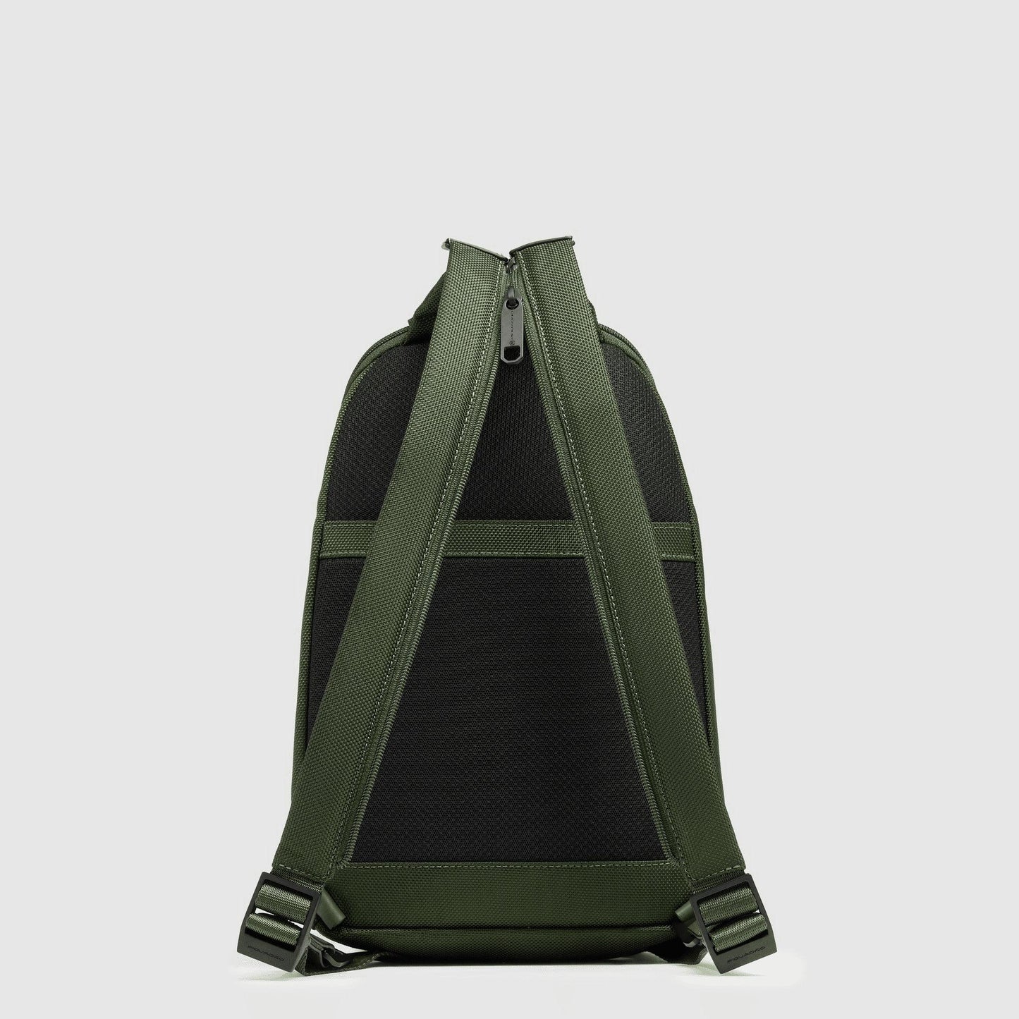 PIQUADRO Monospalla in pelle e tessuto Verde 