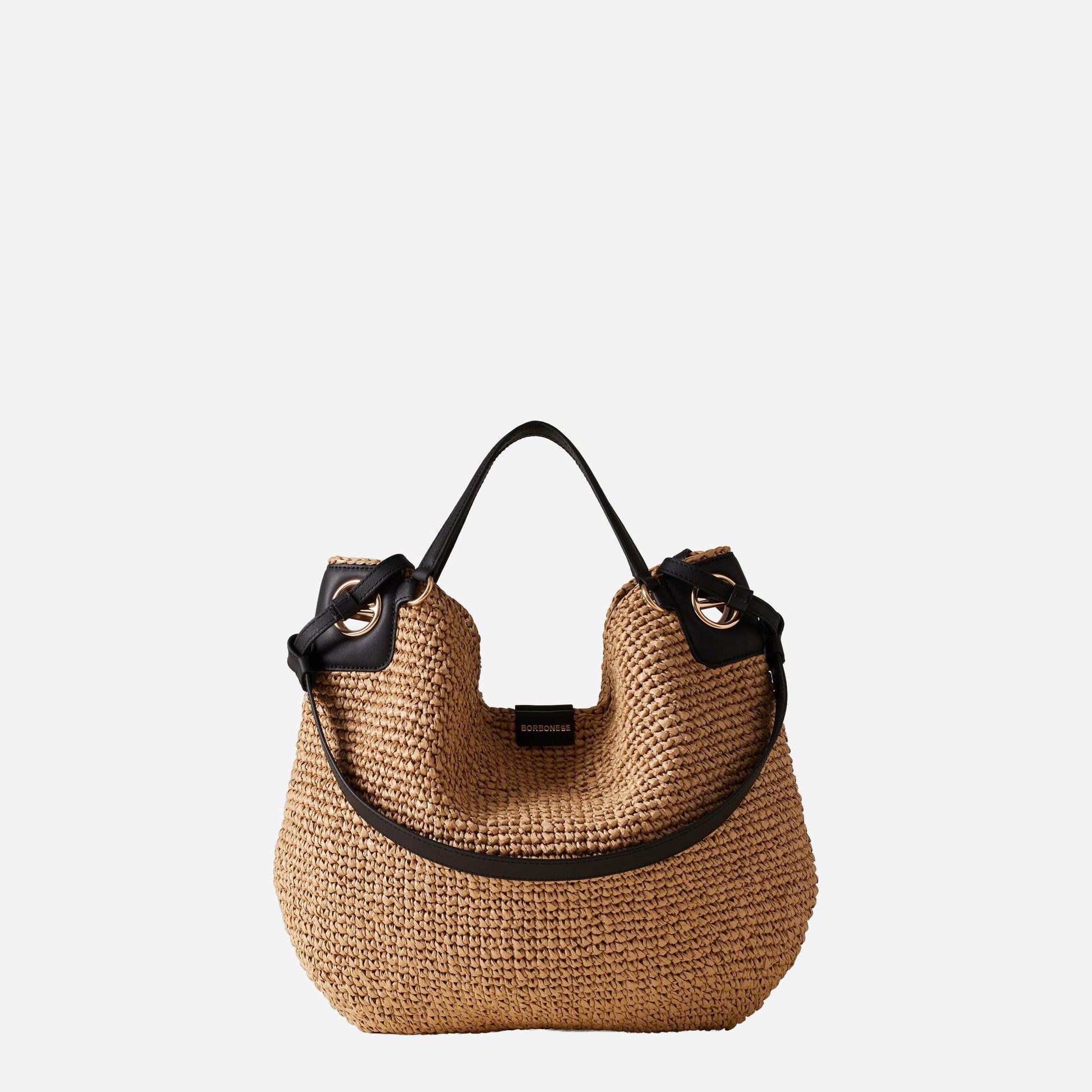 borbonese LONDON BORSA SHOPPING LARGE NATURALE/NERO 