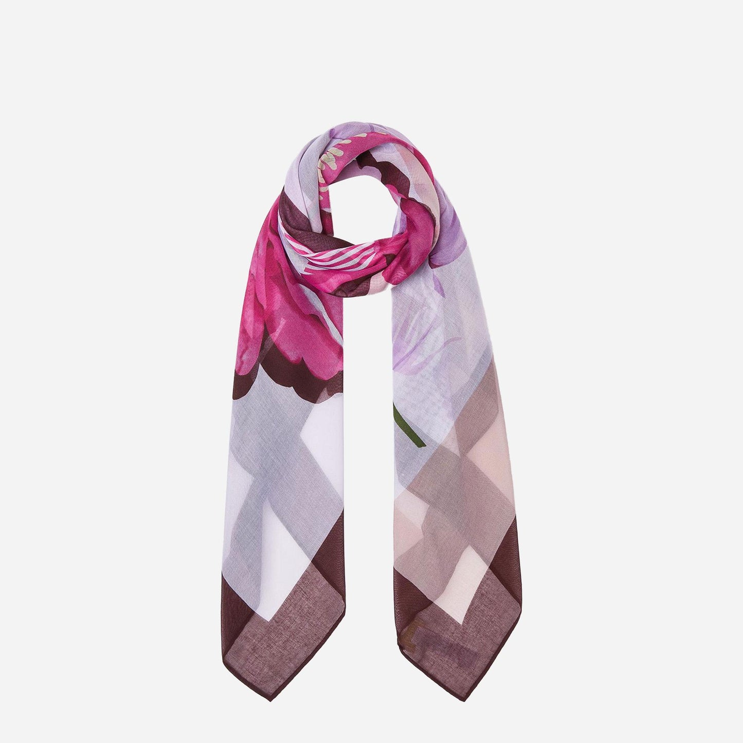 LIU JO Foulard grande colorblock CRANBERRY 