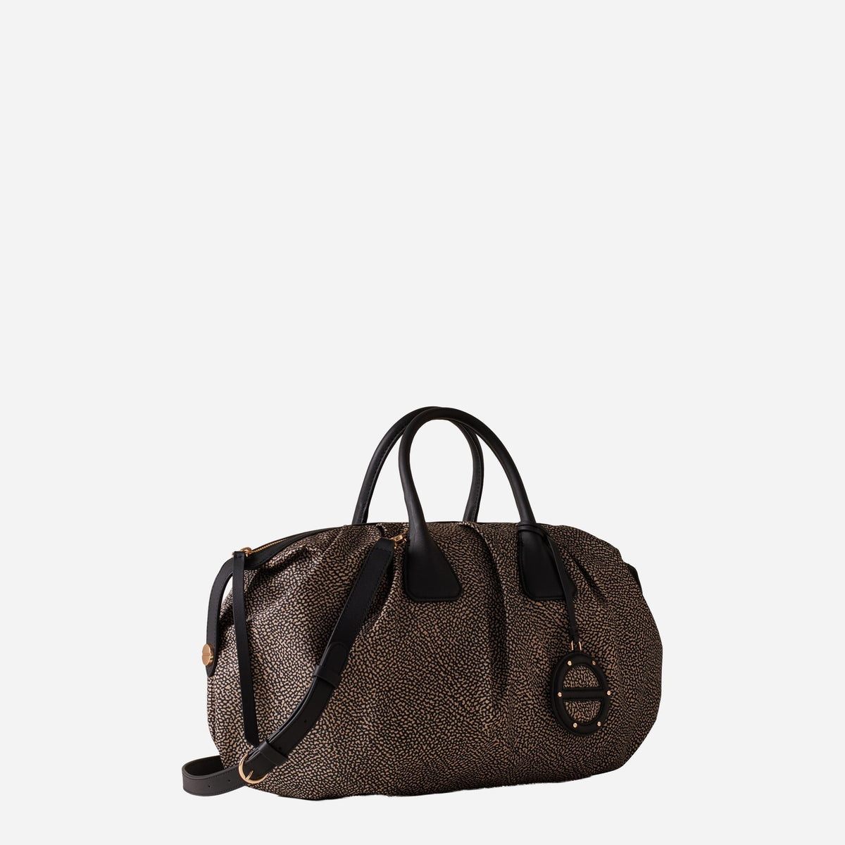 borbonese VIS A VIS BAULETTO LARGE OP NATURALE/NERO 
