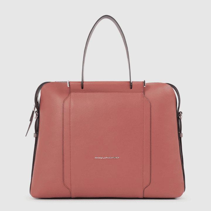 PIQUADRO Borsa donna porta pc e porta iPad®Pro 12,9" arancio/marrone 