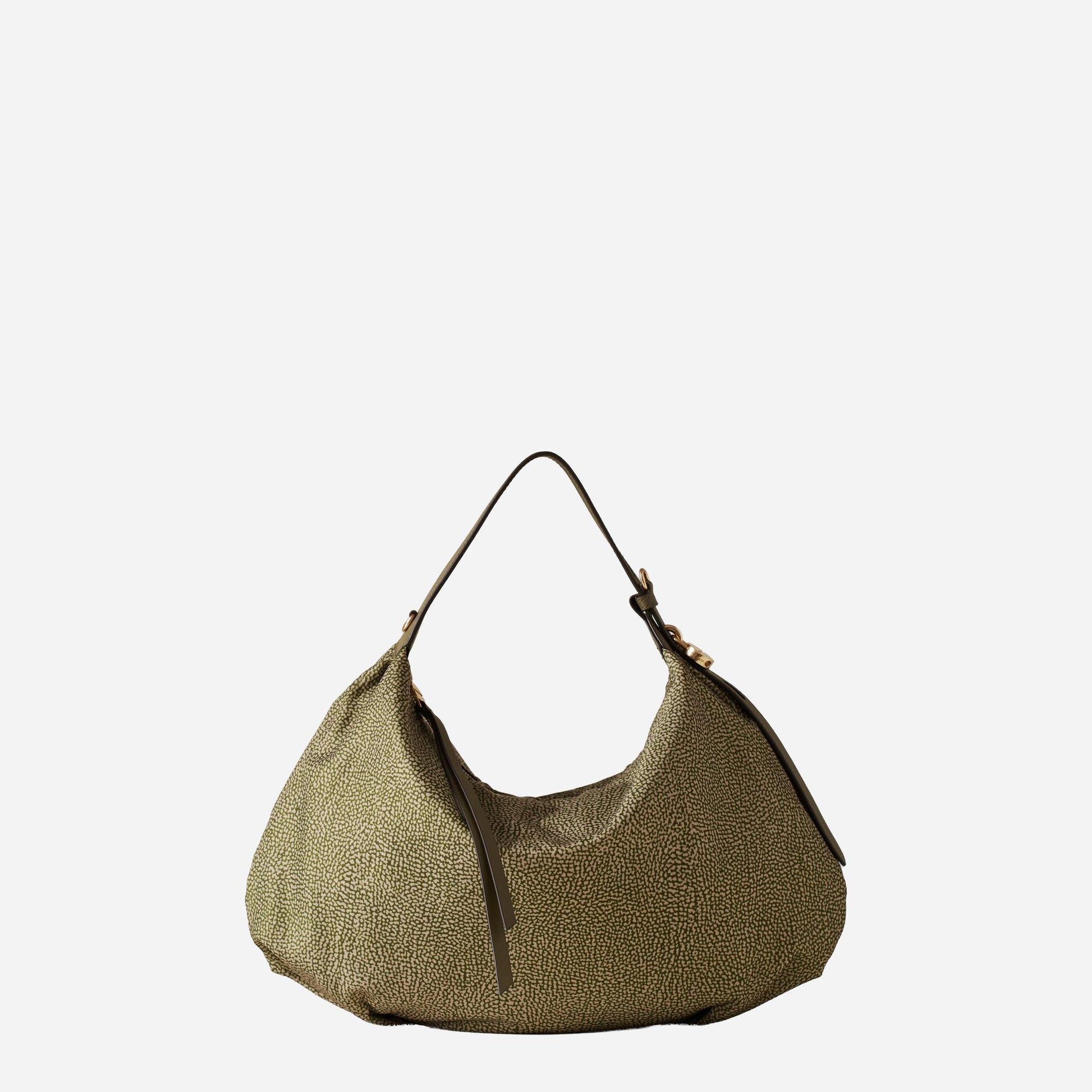 borbonese PRIVE BORSA HOBO MEDIUM Olive 