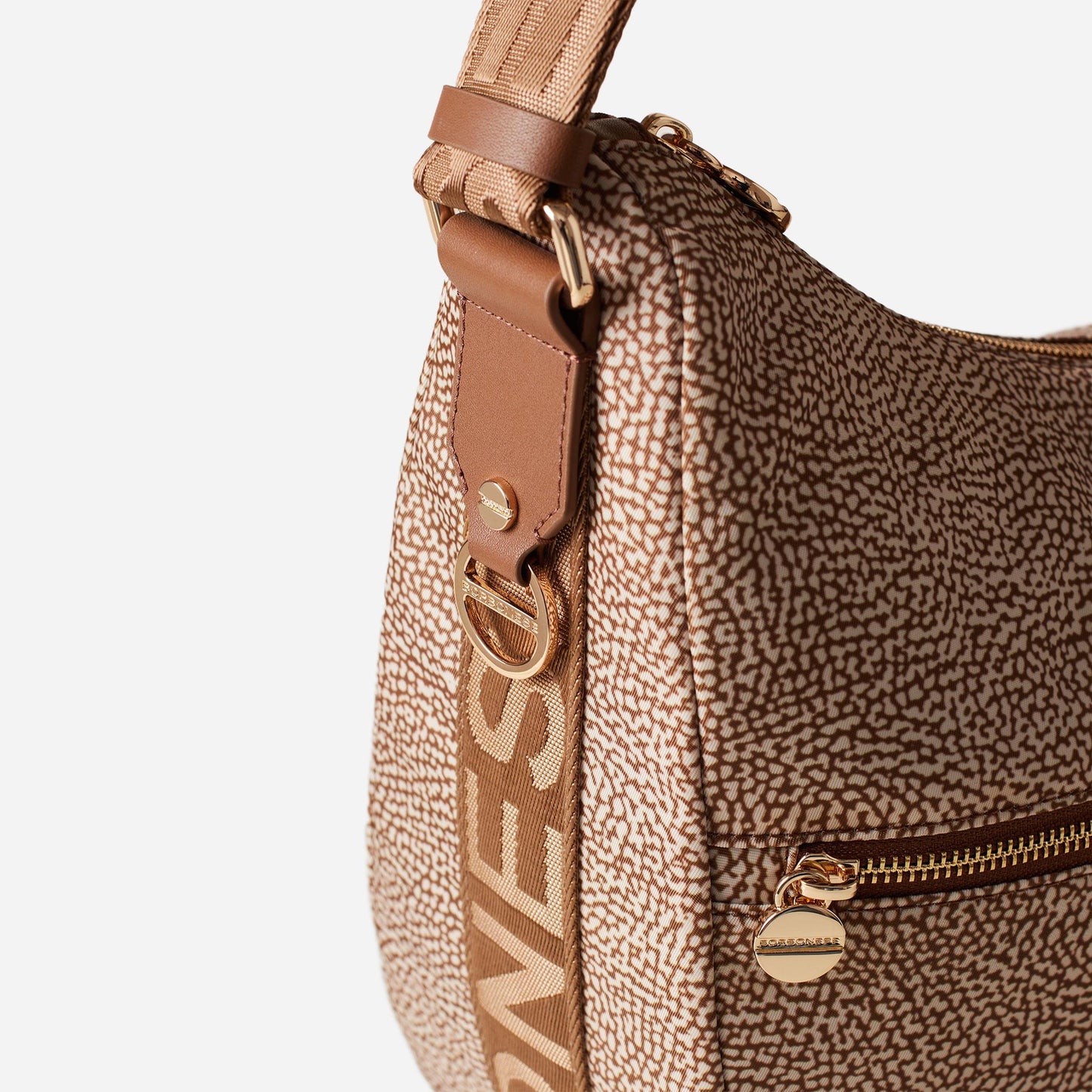 borbonese ECO LINE LUNA BAG MEDIUM Beige/marrone 