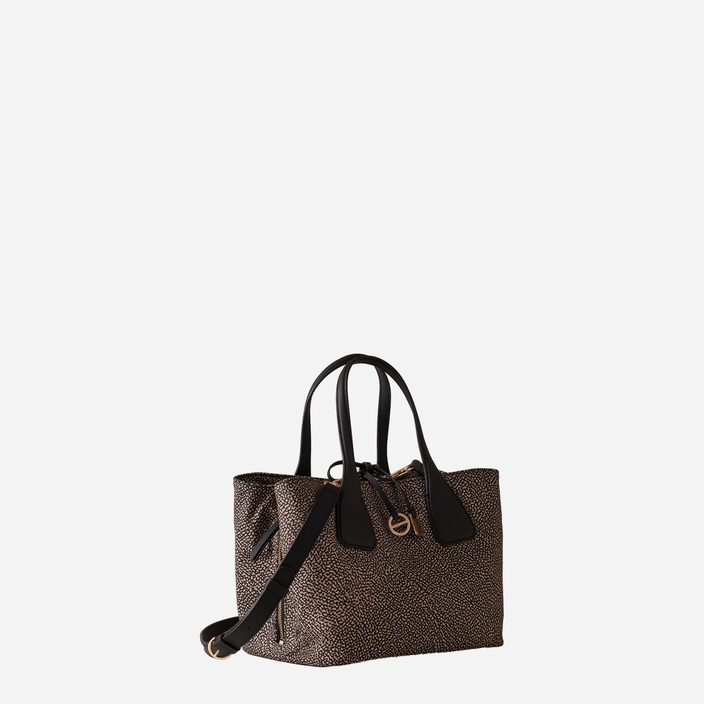 borbonese BORSA BAULETTO M. C/T OP NATURALE/NERO 