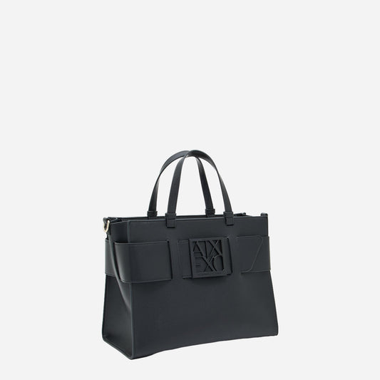 ARMANI EXCHANGE Borsa a mano con tracolla regolabile BLACK 