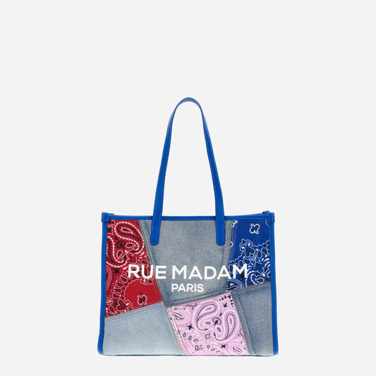 RUE MADAM PAISLEY SHOPPING DENIM BLUE 