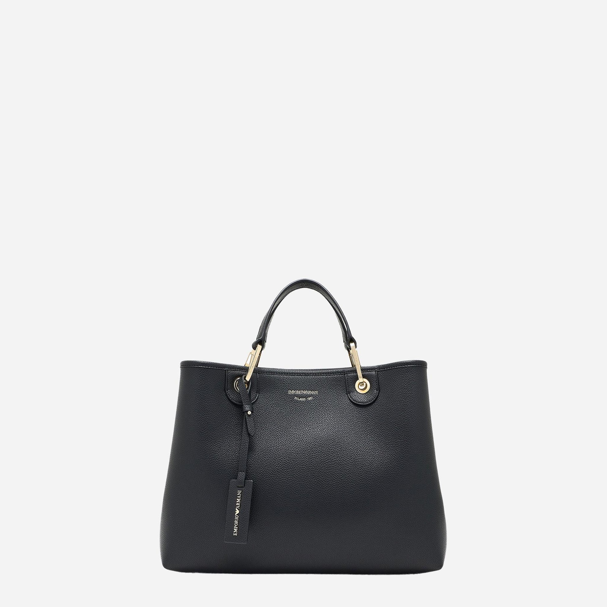 Emporio Armani SHOPPING BAG NERO/SILVER 