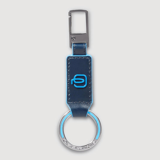 PIQUADRO Portachiavi in pelle BLU2 