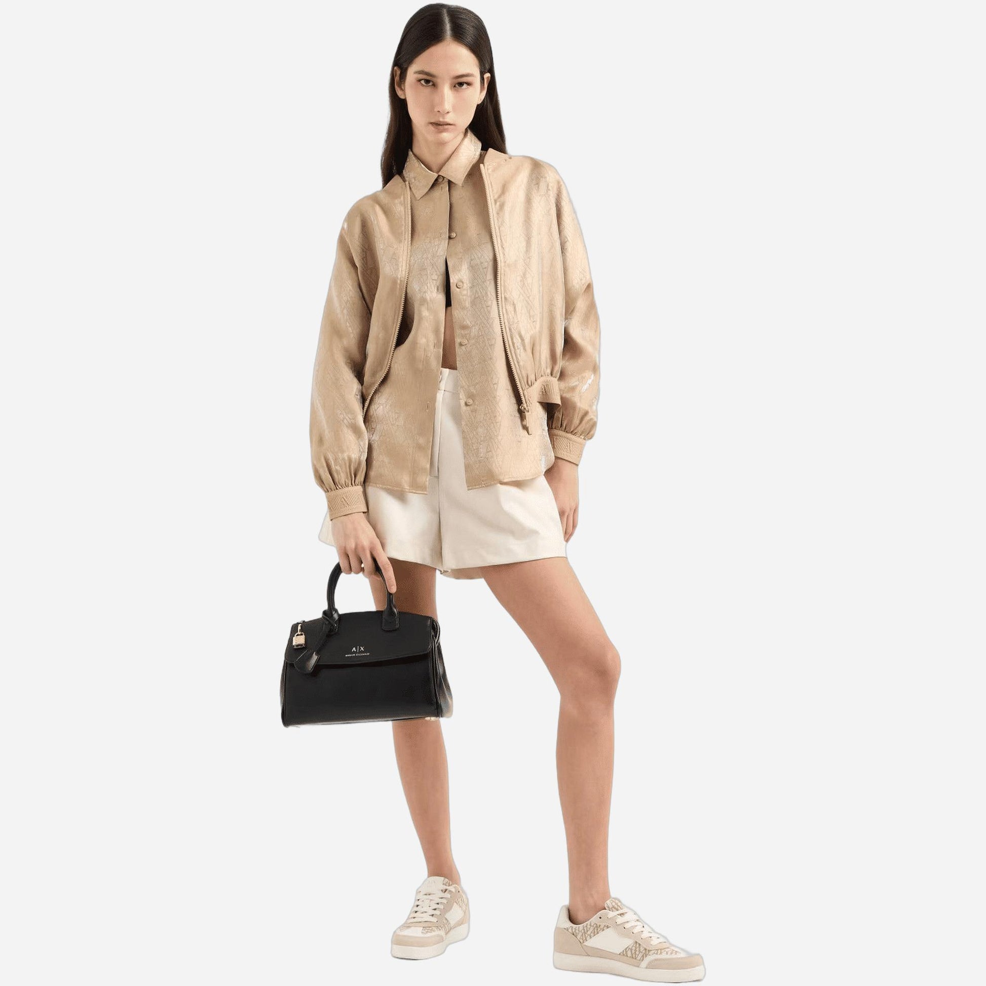 ARMANI EXCHANGE Borsa a mano in ecopelle BLACK 