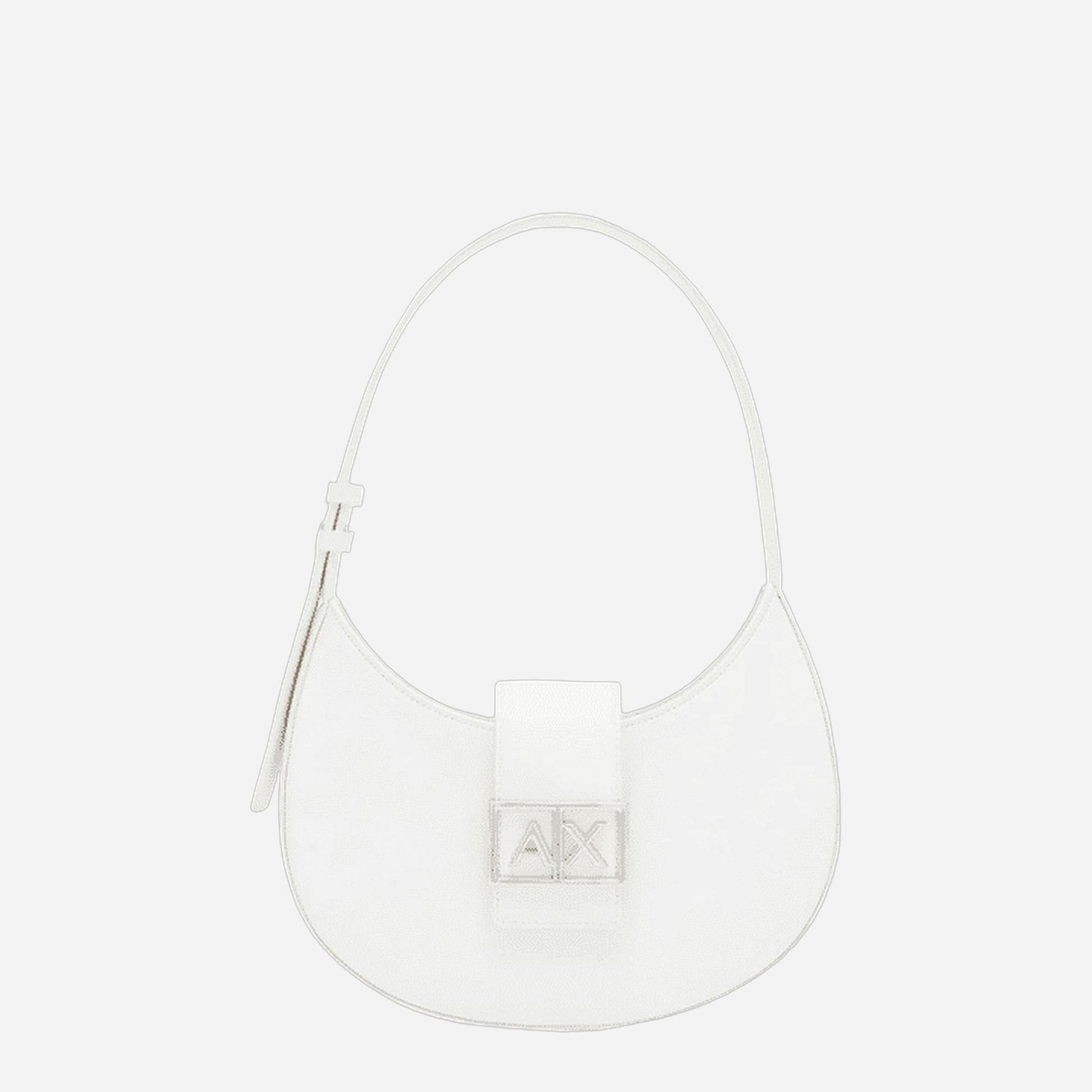 ARMANI EXCHANGE Borsa a tracolla in tessuto Off White 
