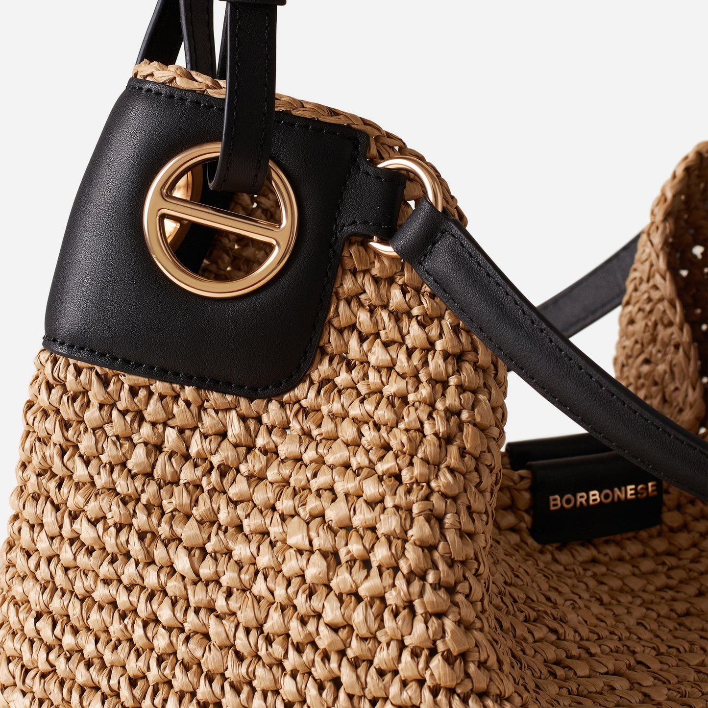 borbonese LONDON BORSA SHOPPING LARGE NATURALE/NERO 