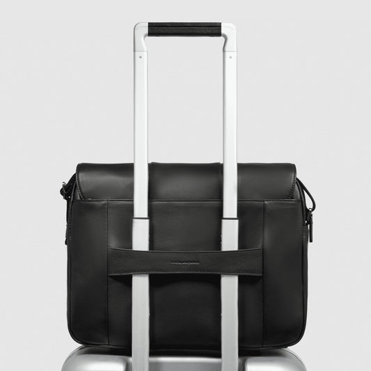 PIQUADRO Borsa messenger uomo in pelle porta pc Nero 