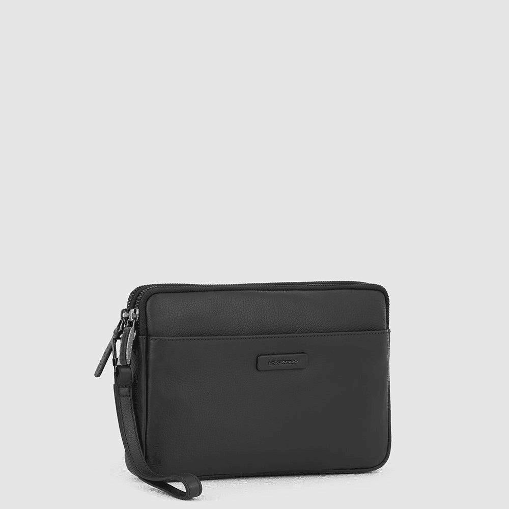 PIQUADRO Pochette uomo porta iPad®mini in pelle Nero 