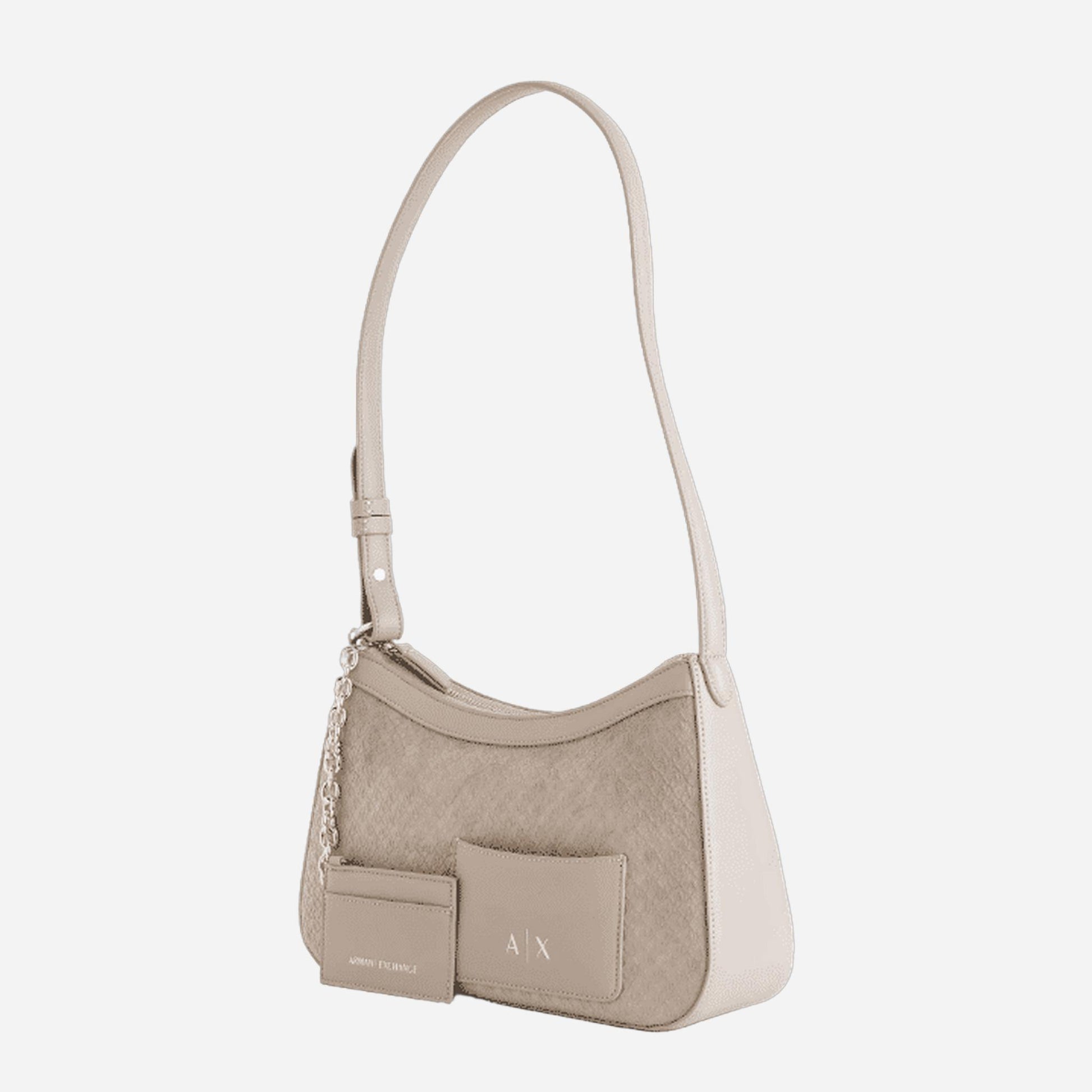ARMANI EXCHANGE borsa a spalla similpelle hobo SAND 