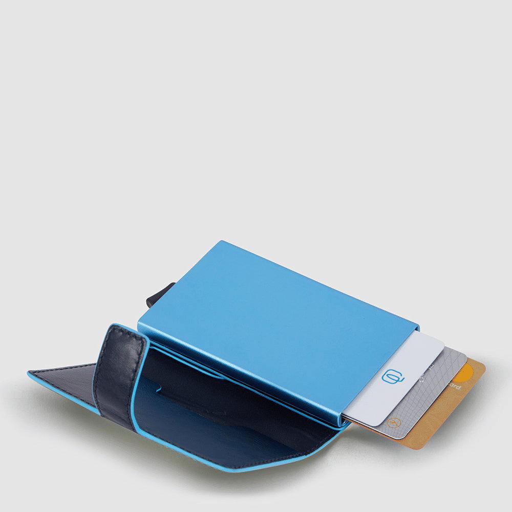 PIQUADRO Portacarte di credito in metallo BLU2 