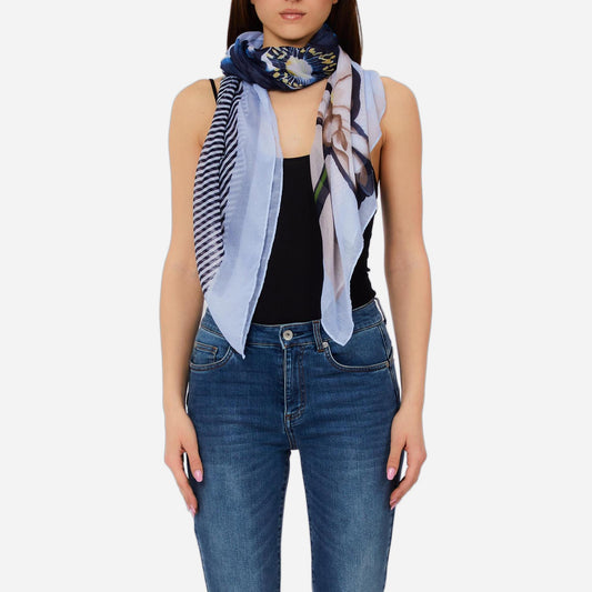 LIU JO Foulard grande colorblock LIGHT BLUE 
