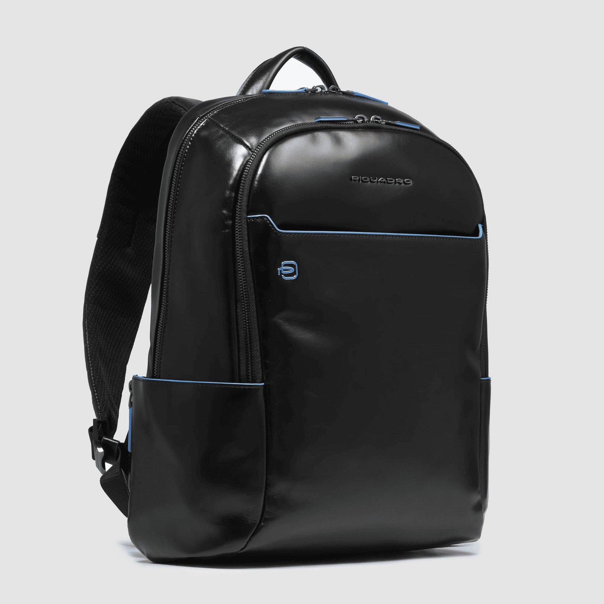 PIQUADRO Zaino piccolo porta pc e iPad® in pelle Nero 