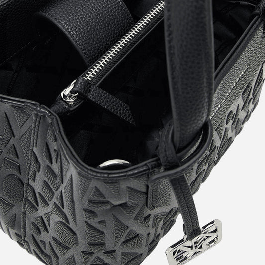 ARMANI EXCHANGE Shopping logo all over BLACK 