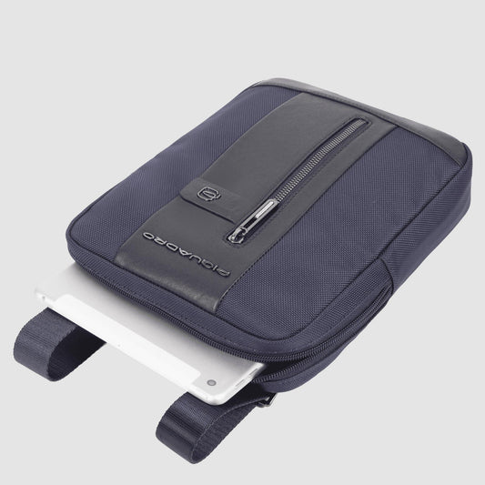 PIQUADRO Borsello porta iPad® in tessuto riciclato e pelle Blu 