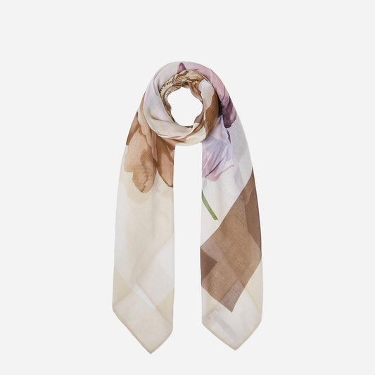 LIU JO Foulard grande colorblock WHITE CREAM 