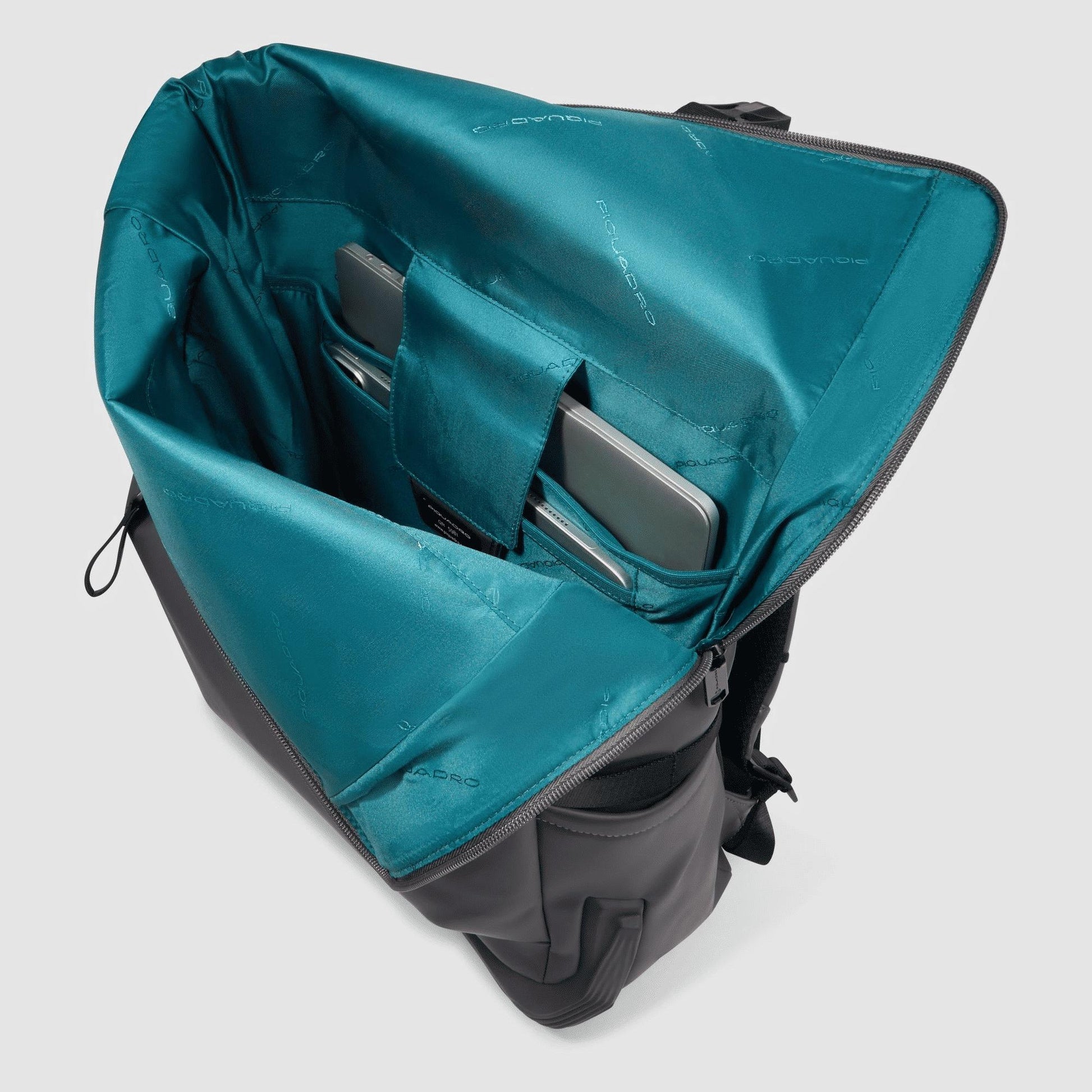 PIQUADRO Zaino roll-top per PC e iPad® Grigio 