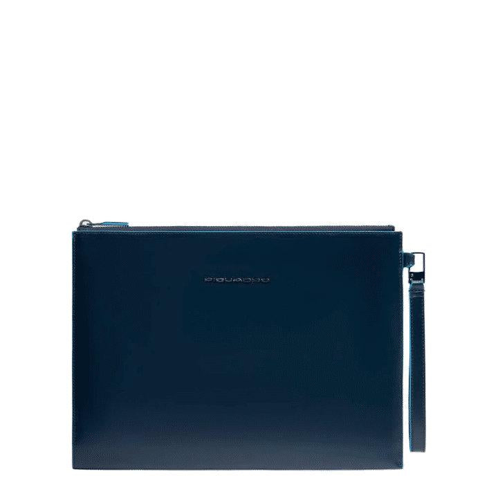 PIQUADRO Pochette uomo porta iPad® in pelle con polsiera BLU2 
