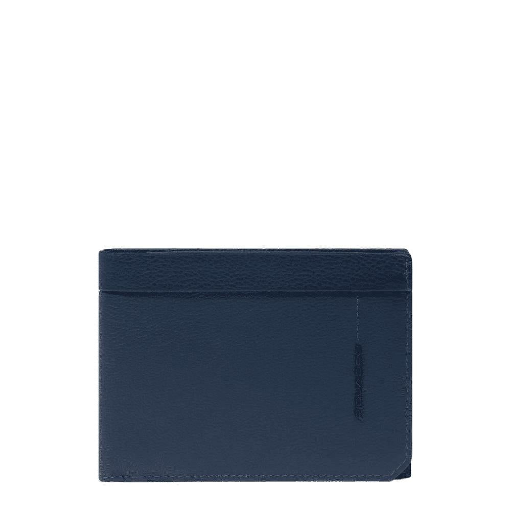 PIQUADRO Portafogli uomo in pelle con portamonete Blu 
