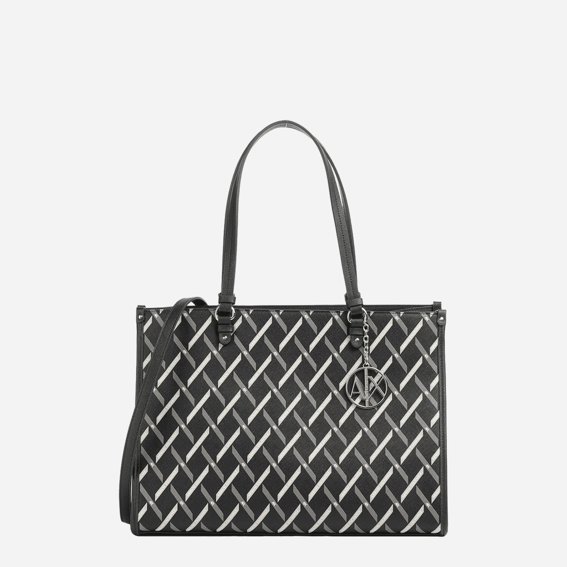 ARMANI EXCHANGE Borsa a mano media a spalla BLACK / BLACK 