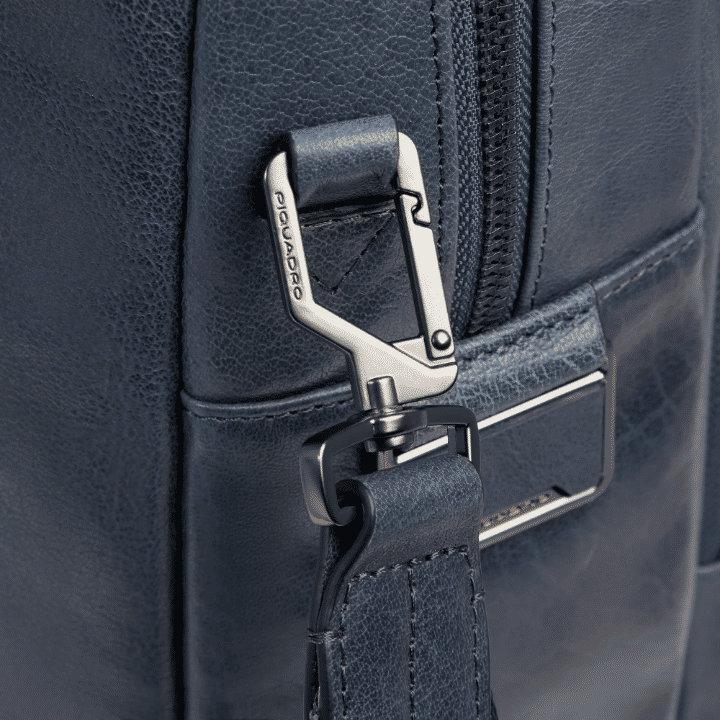 PIQUADRO Cartella  2 manici porta PC 15,6'' in pelle Avio 