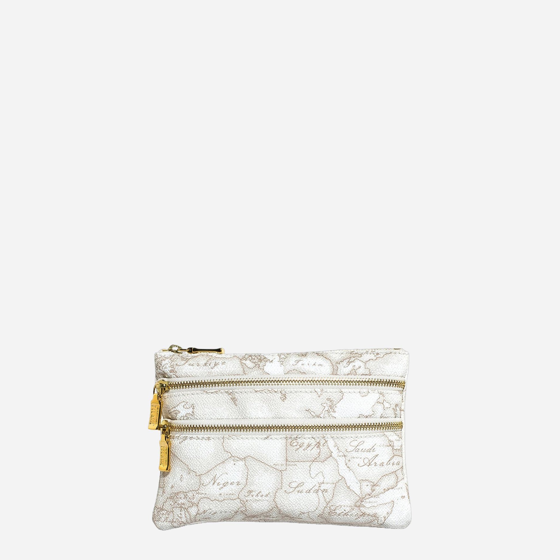 ALVIERO MARTINI Geo White Pochette media con tasche Geo White 