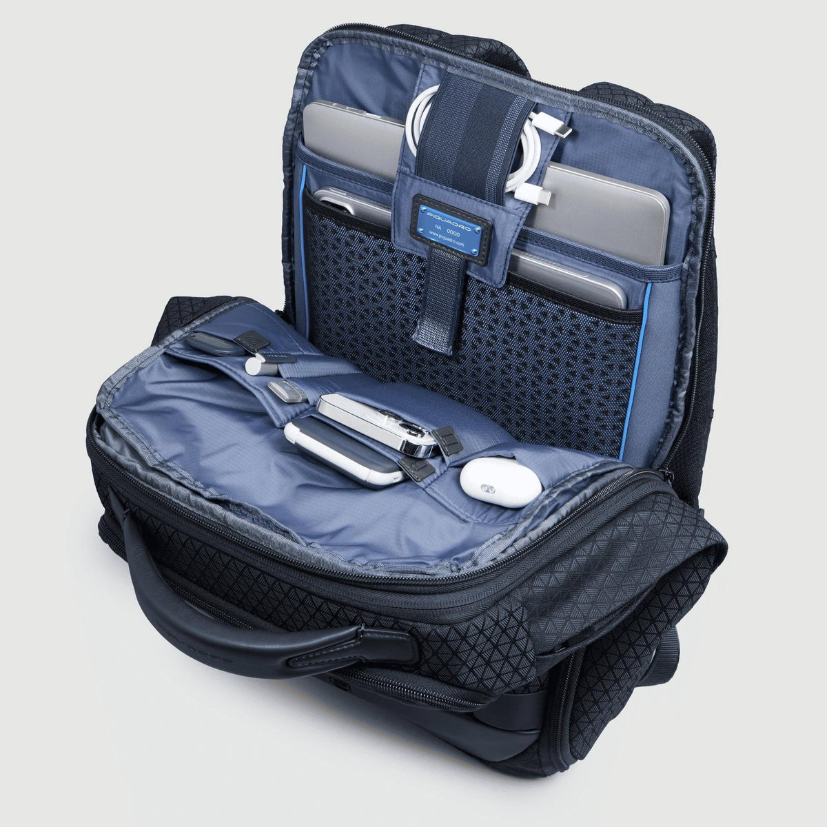 PIQUADRO Zaino da viaggio modulare porta pc e iPad® Blu 