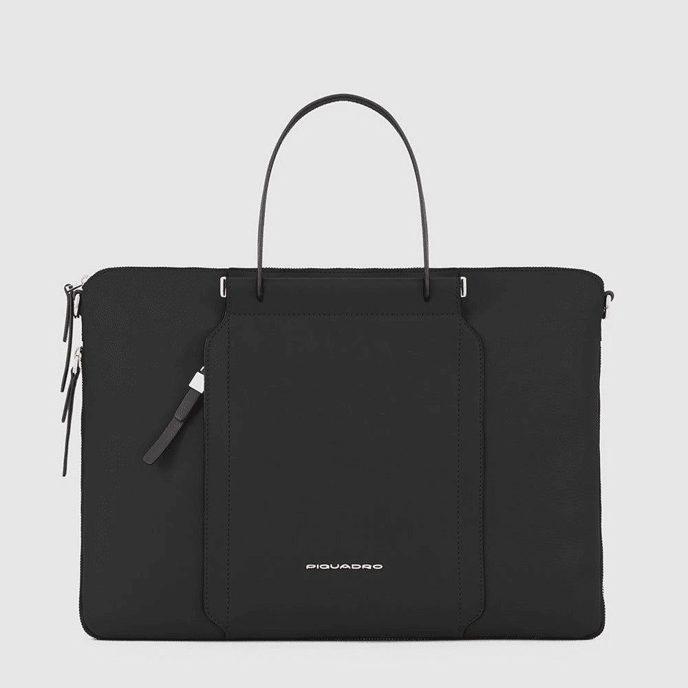 PIQUADRO Borsa da lavoro donna porta pc e porta iPad Nero 